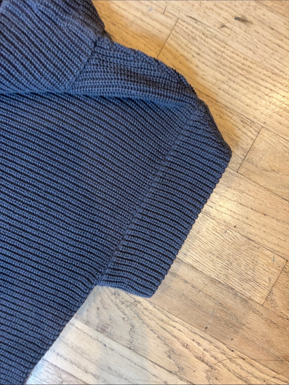 Ann Taylor Ribbed Fold-Over Turtleneck Sweater - Gray - Picture 5 of 7